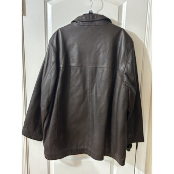Structure Men’s Size XL Vintage Brown Leather Coat Jacket Lining Insert - Picture 4 of 16